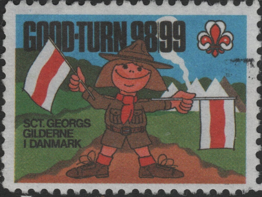 Girl Guide with Flags