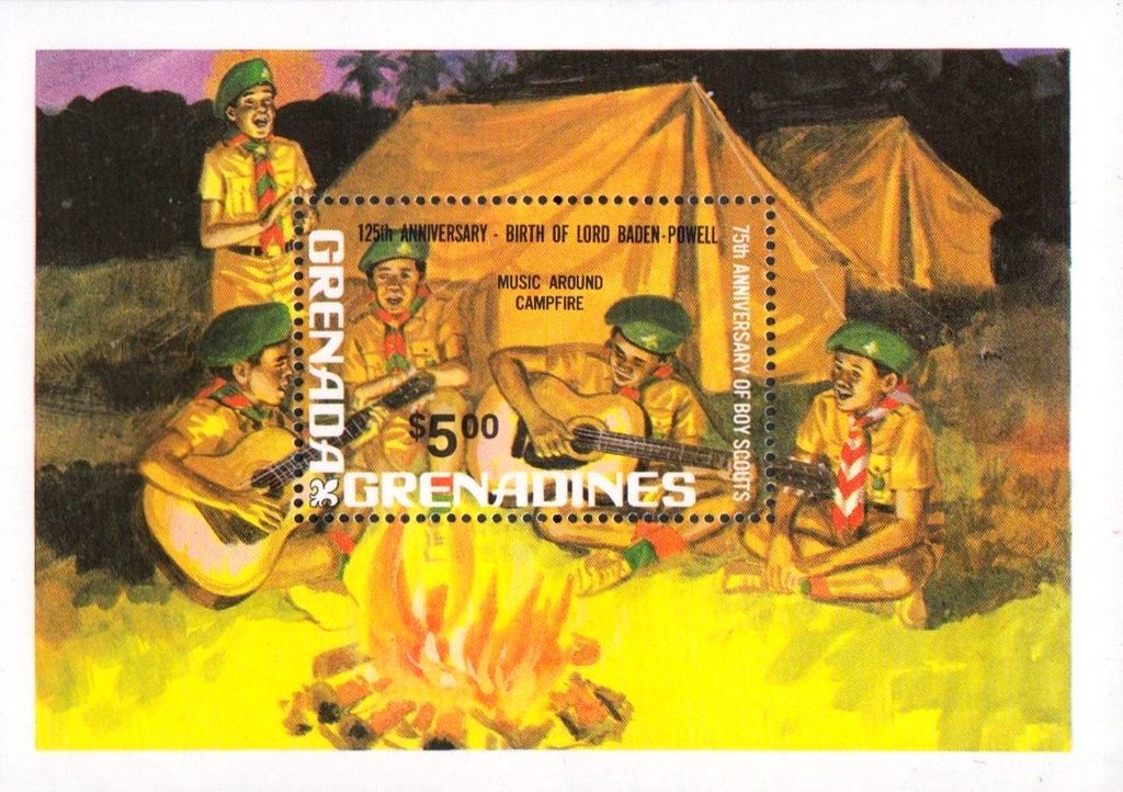 Music around campfire