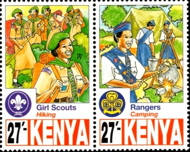 Girl Guides and Boy scouts