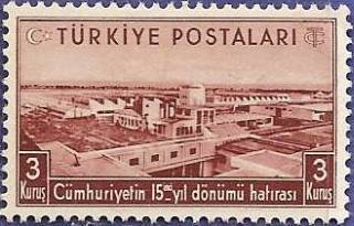 3 k — Textile Combine in Kayseri (Scott TR 806 / Michel TR 1030)