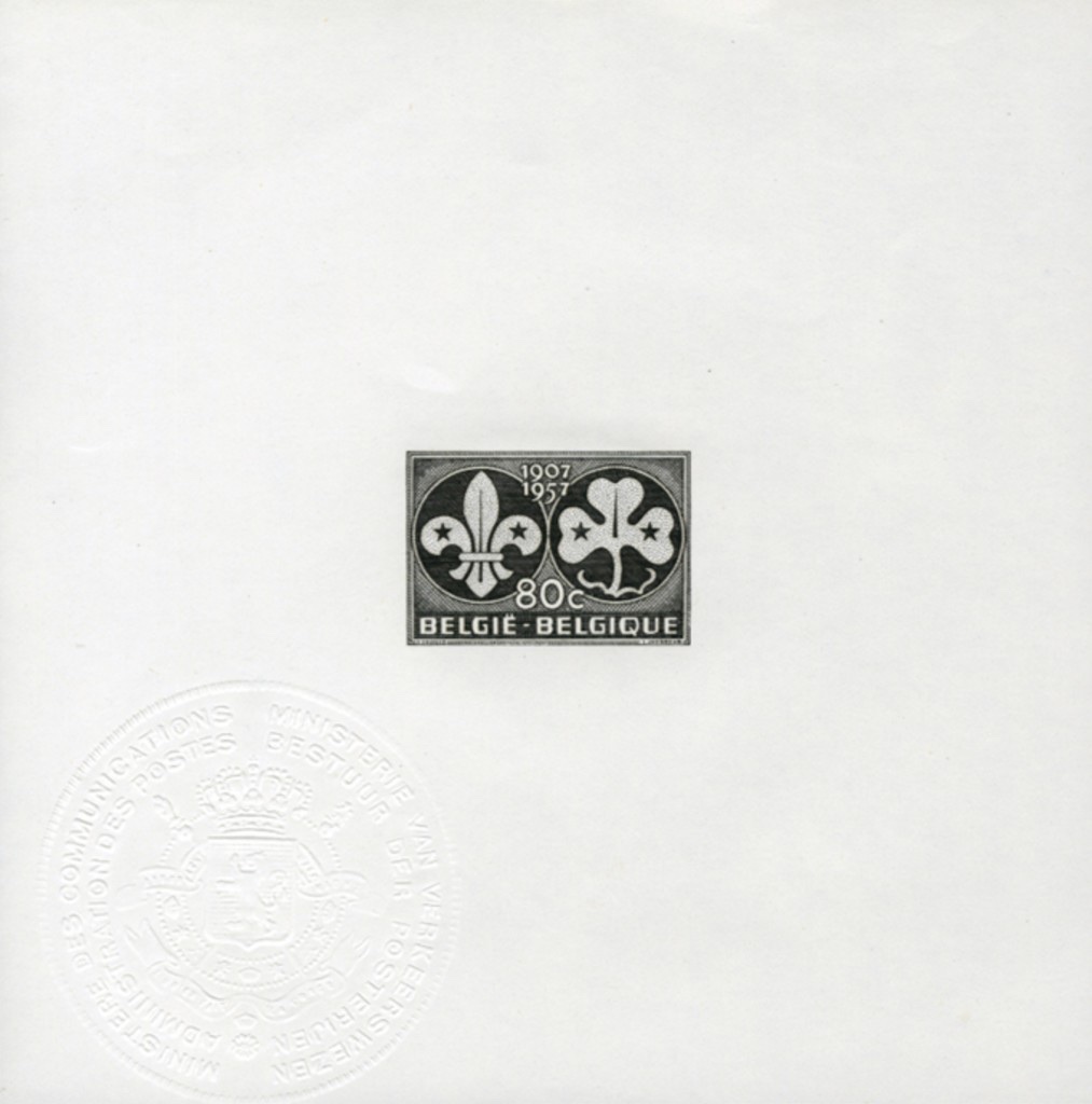 Ministerial proofs — 80 c and 4 fr, with Administration des Postes dry imprint