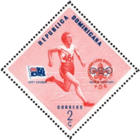 Betty Cuthbert, Australia — 2 + 5 c