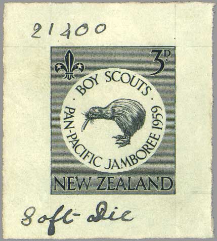 Soft die proof in black, numbered 21400 and endorsed Soft-Die in manuscript