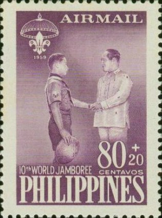President Garcia and a Scout — 80 + 20 c