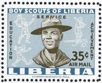 35 c airmail Scout — perforated single