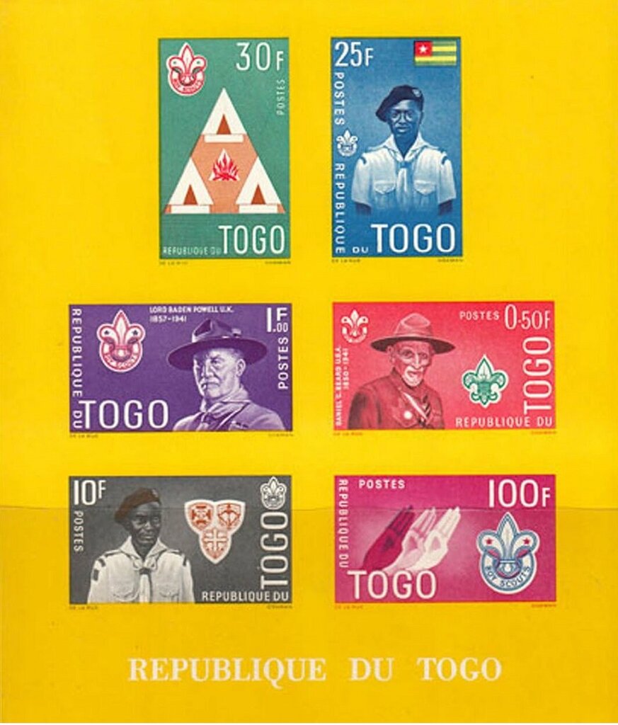Souvenir sheet — yellow ground, imperforate