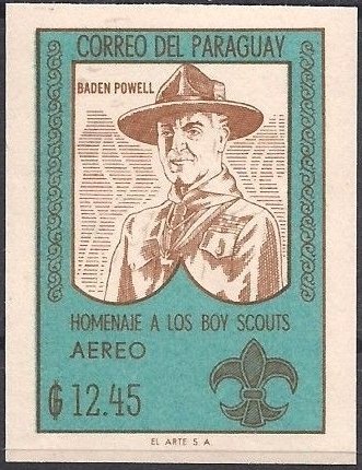 Robert Baden-Powell (airmail, imperforate)