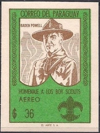 Robert Baden-Powell (airmail, imperforate)