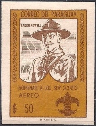 Robert Baden-Powell (airmail, imperforate)
