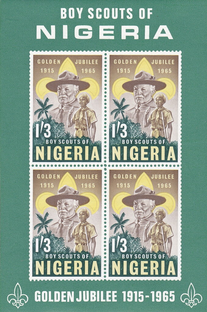 Souvenir sheet — Baden-Powell block of four