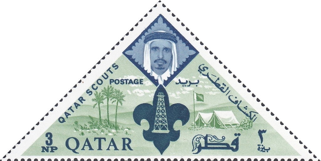Scout emblem and camp-site