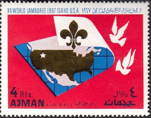Map of the USA with Scout lily and doves