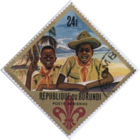 Boy Scout and Cub Scout giving the Scout sign