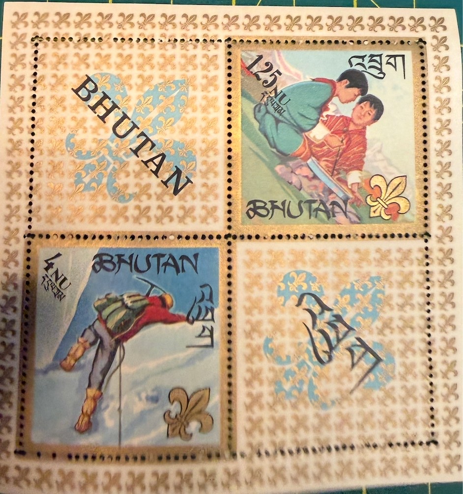 Souvenir sheet — cooking and climbing