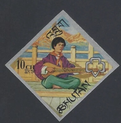 Girl Guide making music