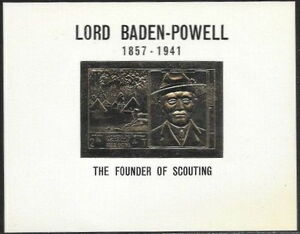 Souvenir sheet — gold foil Baden-Powell
