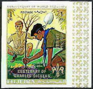 Scouts planting a tree, imperforate