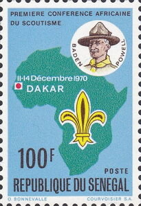Map of Africa and Baden-Powell