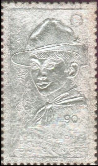 Scout facing left — silver foil