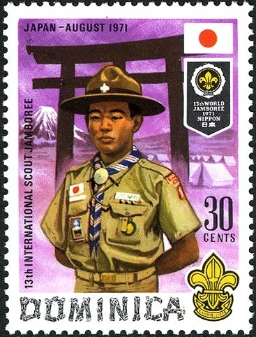Japanese Scout and flag