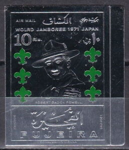 Robert Baden-Powell — silver foil, imperforate