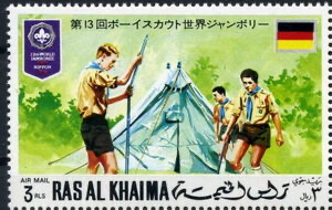 German Scouts pitching a tent