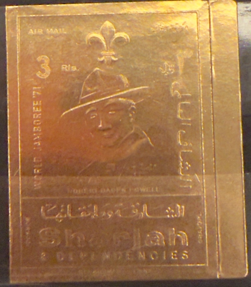 Robert Baden-Powell — gold foil, imperforate