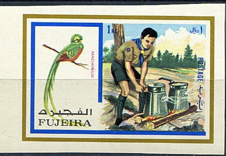 Quetzal and a Scout cooking