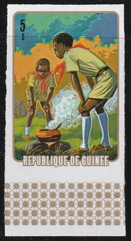 Cooking at the fire, imperforate