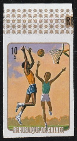 Playing basketball, imperforate
