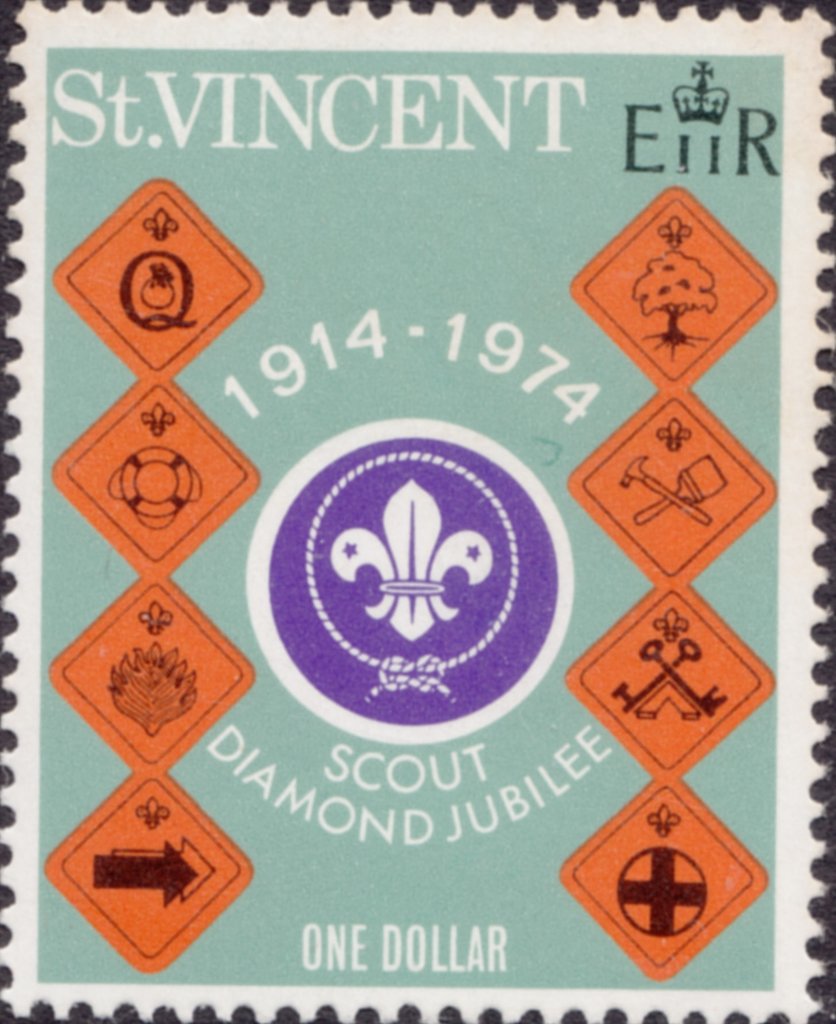 Scout emblem and proficiency badges