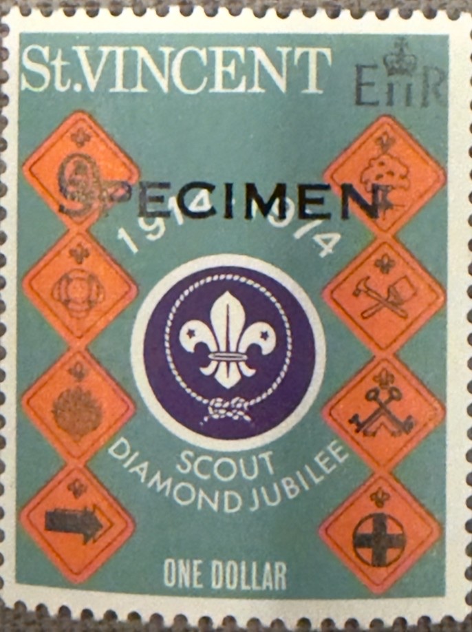 Scout emblem and proficiency badges — specimen