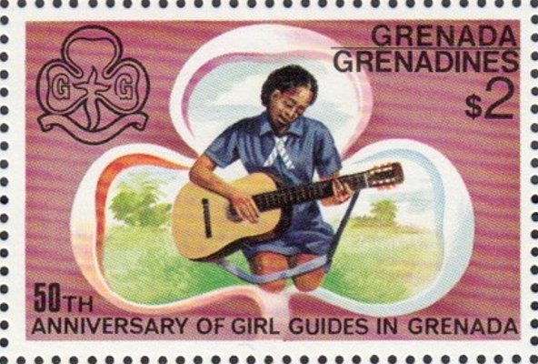 Guitar playing — $2, from the souvenir sheet