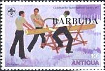 Cutting logs — BARBUDA