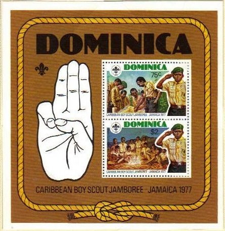 Souvenir sheet — map reading and camp-fire