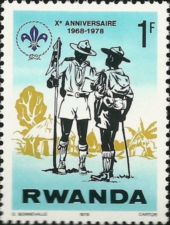 Scouts with unit flag