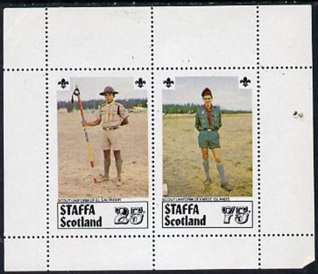 Miniature sheet of the 25 p and 75 p