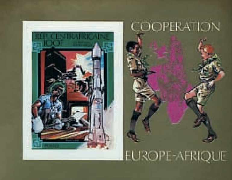 Ariane rocket — souvenir sheet, imperforate