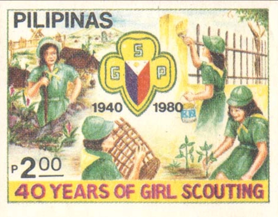 Girl Scout emblem and activities — imperforate