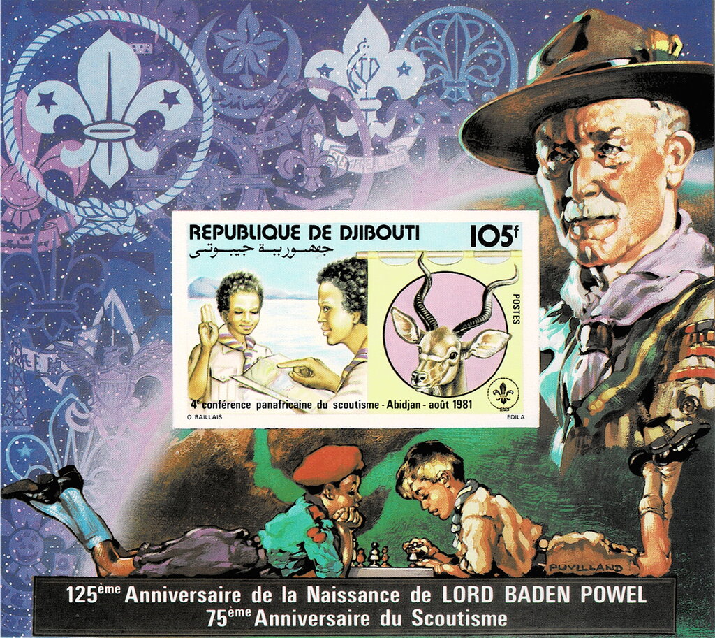 Baden-Powell souvenir sheet, imperforate