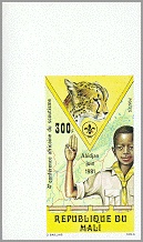 Scout salute and cheetah, imperforate