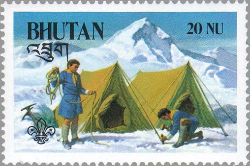 Pitching tents