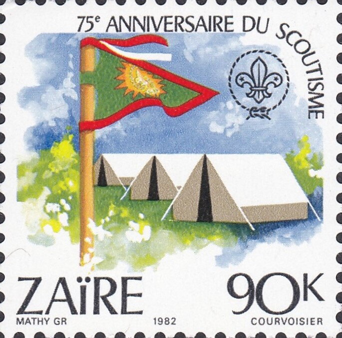 Tents and Scout Flag