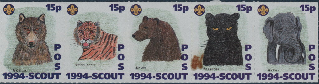 Strip of all five 1994 designs