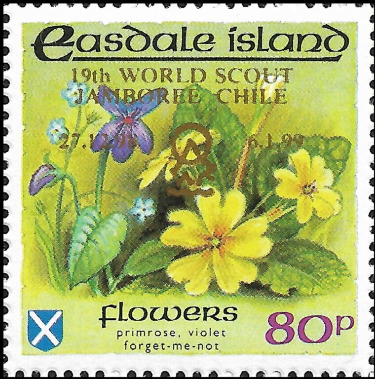 Flowers - gold overprint
