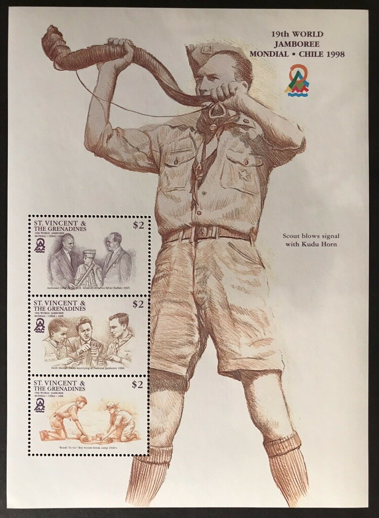 Scout blows signal with Kudu Horn