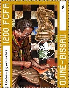 Scouts playing chess